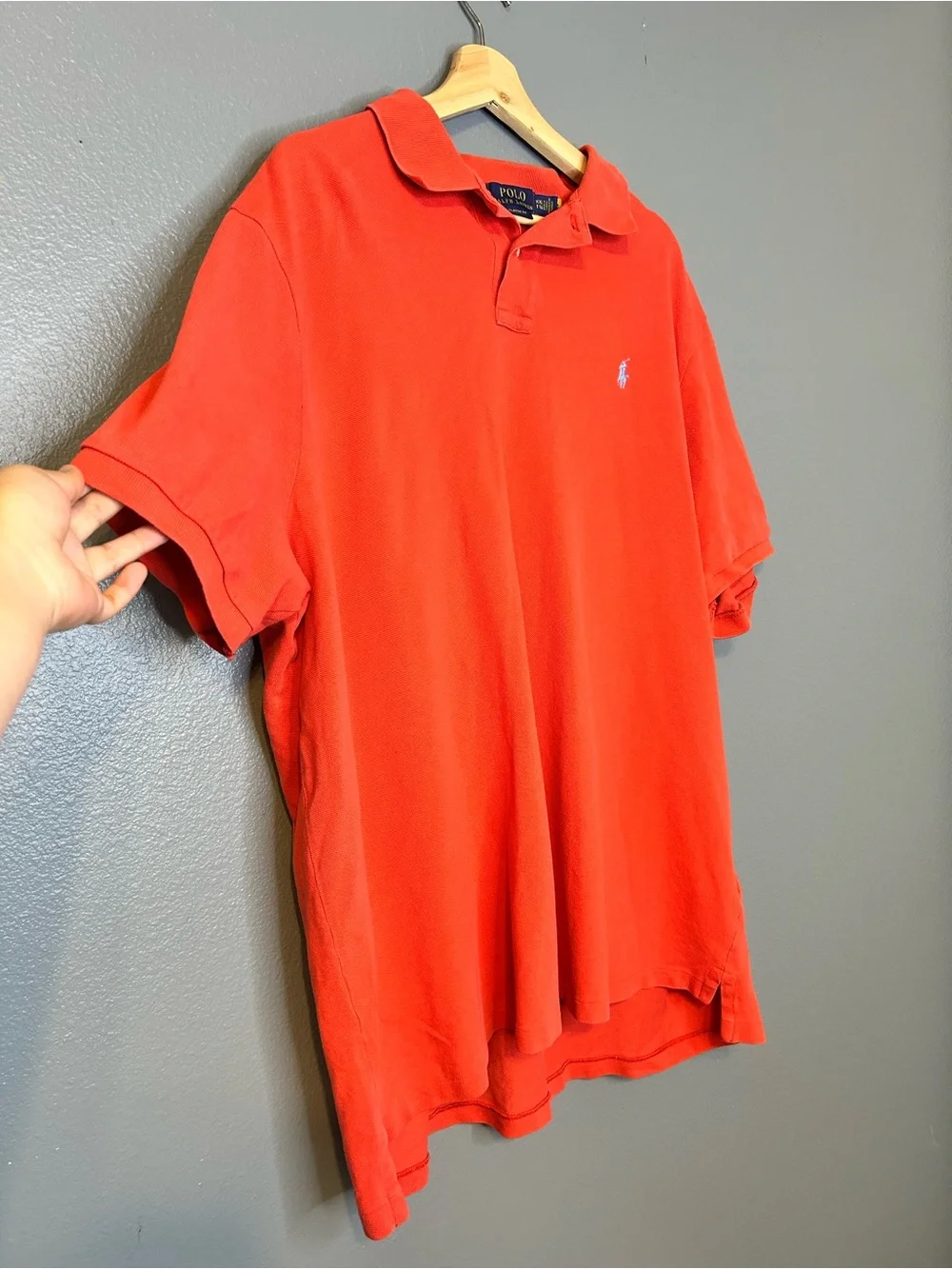 Ralph Lauren Polo Shirt in Bright Red with Embroidered Pony Preppy Mens xxl